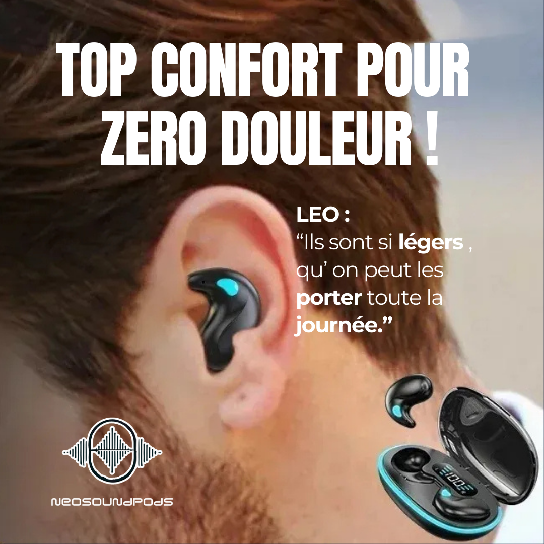 NeoSoundPods Ecouteurs Extra Plats Waterproof